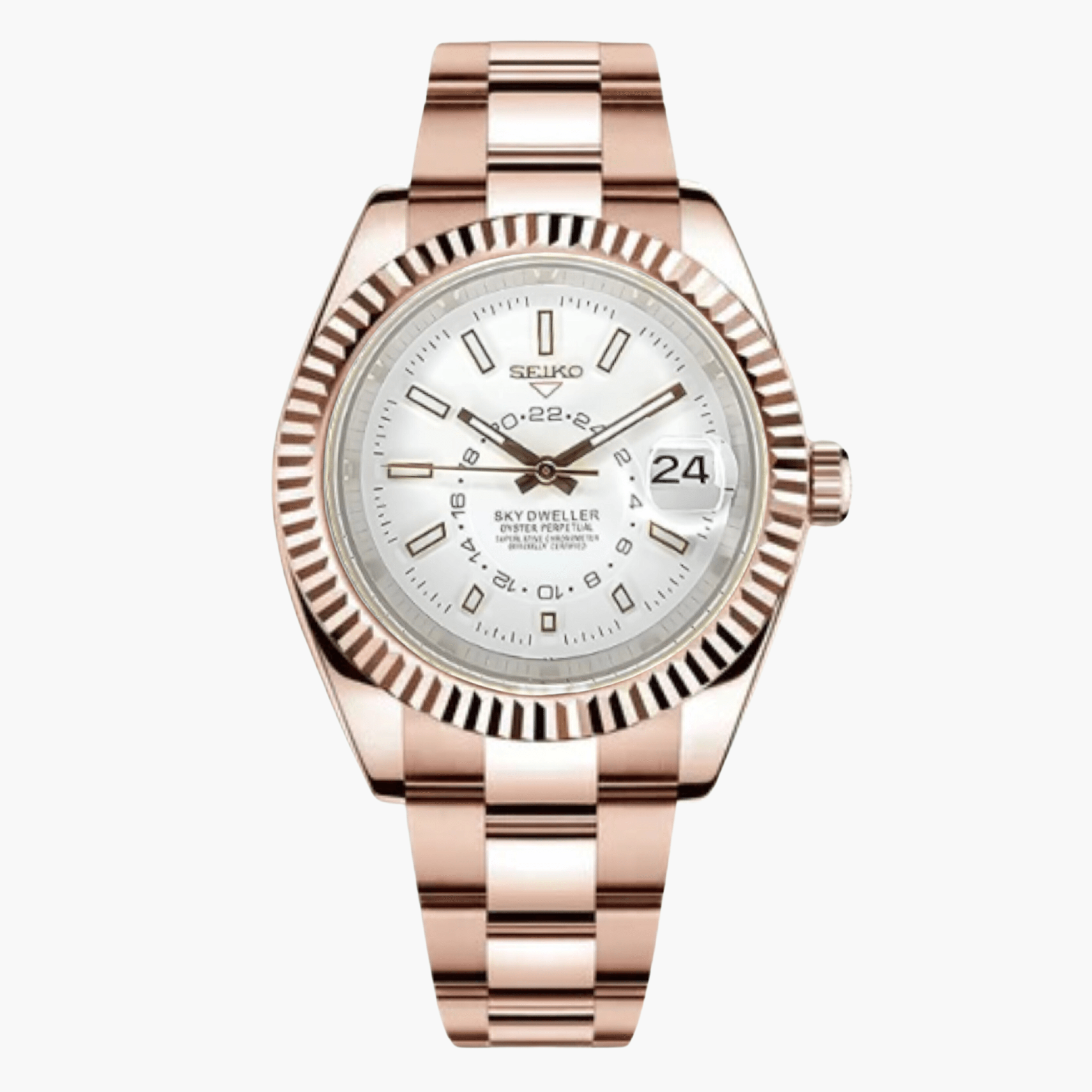 SeikoDweller Rosegold White