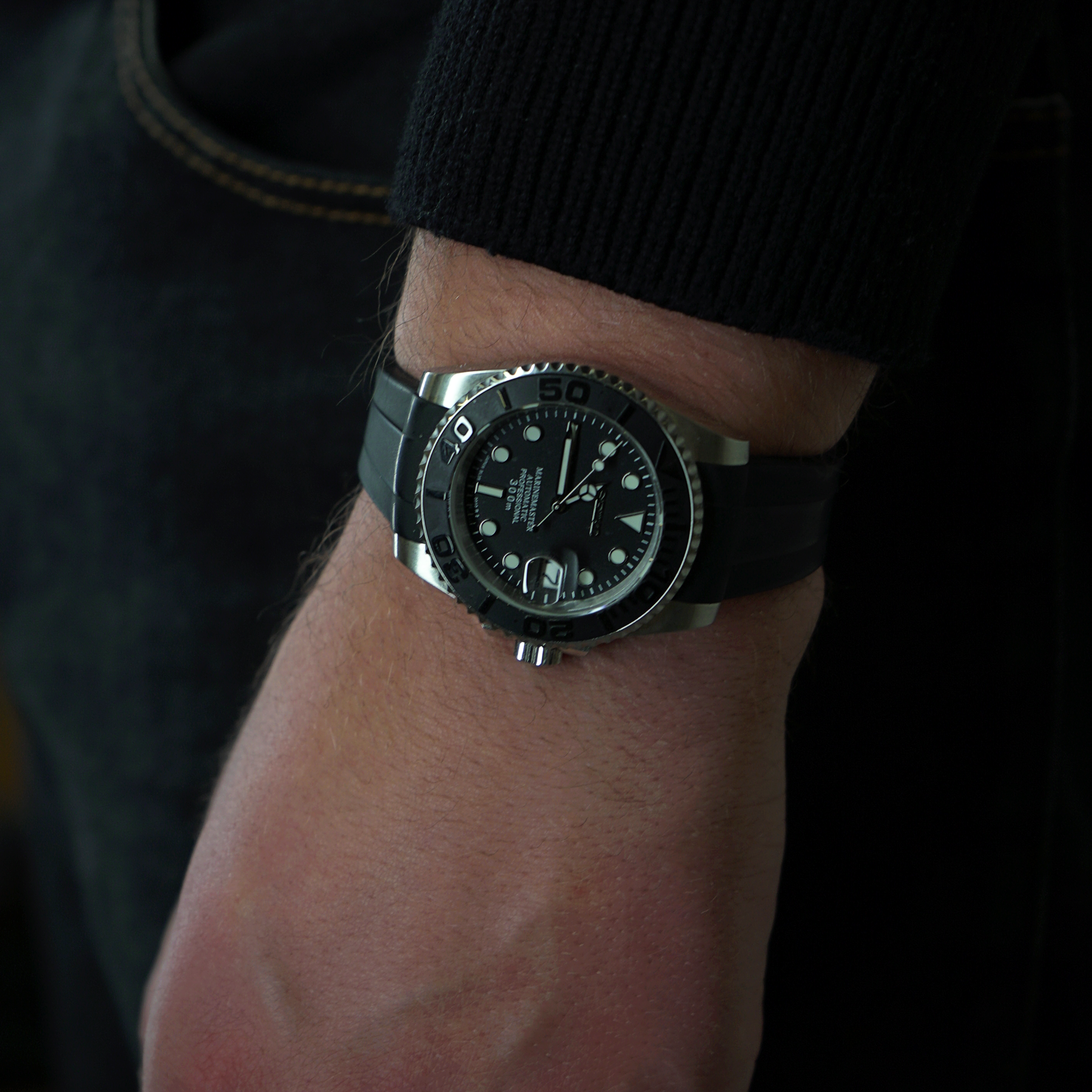 Seikomariner Black Rubber